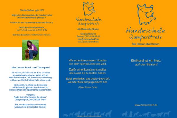 Flyer Hundeschule Zamperltreff